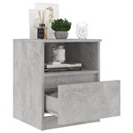 vidaXL Tables de chevet 2 Pièces Gris béton 40x40x50 cm Aggloméré