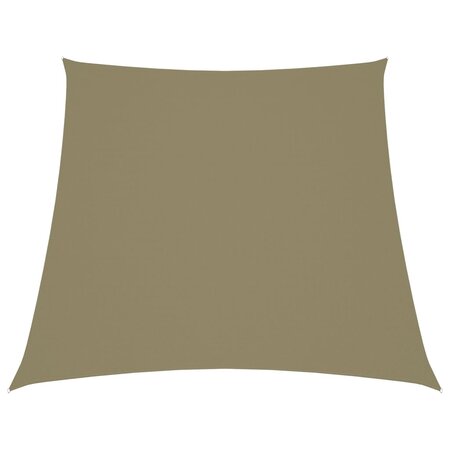 vidaXL Voile de parasol Tissu Oxford trapèze 3/5x4 m Beige