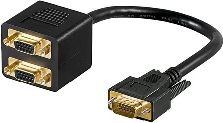 Adaptateur Goobay VGA vers 2x VGA MF (Y doubleur VGA)