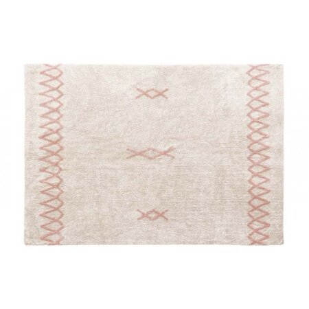 Tapis coton lavable Atlas Natural Vintage nude - 170 x 240 cm