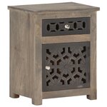 vidaXL Table de chevet 40x30x50 cm Bois de manguier massif