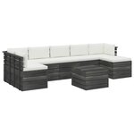 vidaXL Salon palette de jardin 8 Pièces avec coussins Bois de pin massif