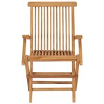 vidaXL Chaises de jardin avec coussins blanc crème 4 Pièces Teck massif