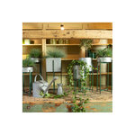 Jardinière sur pied en zinc intérieure extérieure (lot de 2) rectangulaires - 22 3 / 33 3 litres