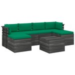 vidaXL Salon palette de jardin 7 Pièces avec coussins Bois de pin massif