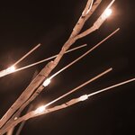 vidaXL Bouleau blanc à LED 240 LED Blanc chaud 300 cm