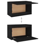 vidaXL Meubles TV 3 Pièces Noir Bois massif de pin