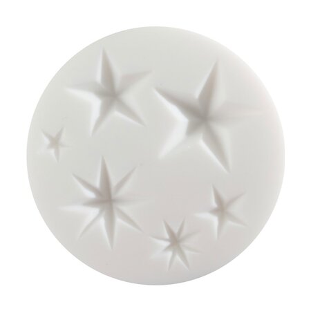 Loisirs créatifs - moule silicone diamètre 7cm - etoiles