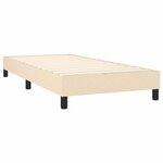 vidaXL Lit à sommier tapissier avec matelas Crème 90x200 cm Tissu