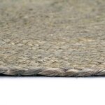 vidaXL Napperons 4 Pièces Gris Plain 38 cm Rond Jute