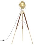 vidaXL Lampadaire à trépied Bois de manguier massif 193 cm