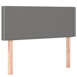 vidaXL Lit à sommier tapissier et matelas Gris foncé 90x190 cm Tissu