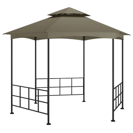 vidaXL Belvédère avec parois 3 1x2 7 m Taupe