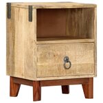 vidaXL Table de chevet 40 x 30 x 52 cm Bois de manguier massif brut