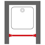 Sealskin Tringle de rideau de douche télescopique 80-130 cm Blanc