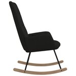 vidaXL Chaise à bascule Noir Tissu