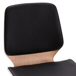 vidaXL Chaises à manger lot de 6 noir similicuir