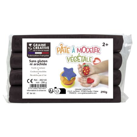 Pâte à modeler végétale 290 g Noir