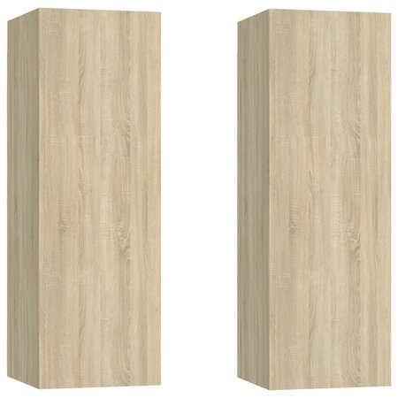 vidaXL Meubles TV 2 Pièces Chêne sonoma 30 5x30x90 cm Aggloméré