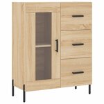 vidaXL Buffet haut Chêne sonoma 69 5x34x180 cm Bois d'ingénierie