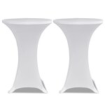 vidaXL Housses élastiques de table Ø 70 cm Blanc 4 Pièces