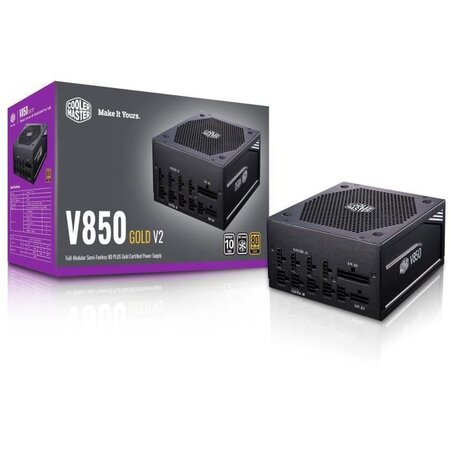COOLER MASTER V850 Gold V2 - Alimentation 850W 100% modulaire & 40% fanless (Certifiée 80 Plus GOLD Garantie 10 ans)
