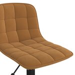 vidaXL Chaises pivotantes à manger lot de 2 marron velours