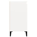 vidaXL Table de chevet blanc brillant 40x35x70 cm bois d’ingénierie