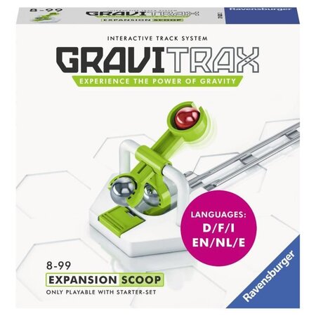 Gravitrax bloc d'action scoop - jeu de construction stem - circuit de billes créatif - ravensburger- des 8 ans