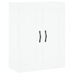 vidaXL Buffet haut Blanc 69 5x34x180 cm Bois d'ingénierie