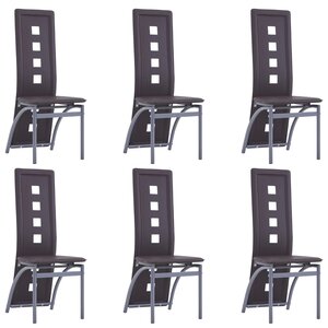 vidaXL Chaises à manger lot de 6 marron similicuir