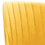 vidaXL Chaises à manger lot de 2 Jaune Velours