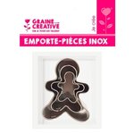 6 mini emporte-pièces inox - Bonhomme en pain d'épices