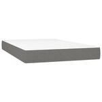 vidaXL Lit à sommier tapissier avec matelas Gris foncé 120x200cm Tissu