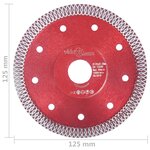 vidaXL Disque de coupe diamanté avec trous Acier 125 mm