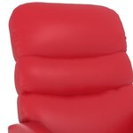 vidaXL Fauteuil de massage électrique Rouge Similicuir