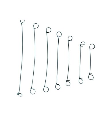 (couronne de 5000) lien bouclé plastifié longueur 12mm