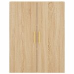 vidaXL Buffet haut Chêne sonoma 69 5x34x180 cm Bois d'ingénierie