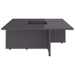 vidaXL Table basse Gris brillant 79 5x79 5x30 cm Aggloméré