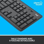 Logitech - combo clavier - souris sans fil et silencieux - mk295