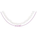 vidaXL Guirlande de Noël avec boules blanc 175 cm polystyrène
