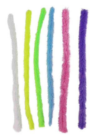 Chenilles XL 2 cm Couleurs pastel Assortiment 6 pièces