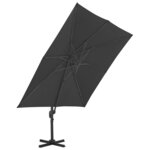 vidaXL Parasol avec base portable Anthracite