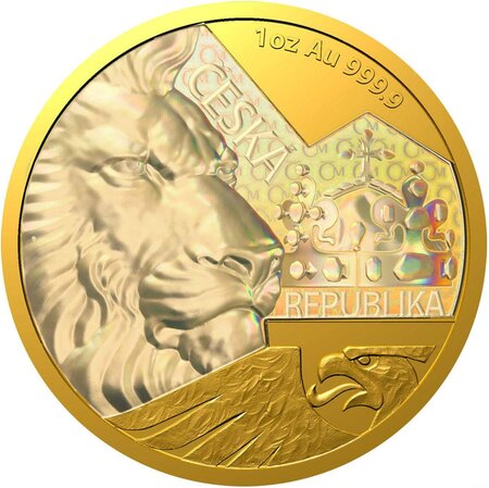 Pièce de monnaie en Or 50 Dollars g 31.1 (1 oz) Millésime 2023 CZECH LION