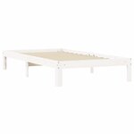 vidaXL Cadre de lit blanc 75x190 cm bois de pin massif
