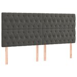 vidaXL Lit à sommier tapissier et matelas Gris foncé 200x200cm Velours