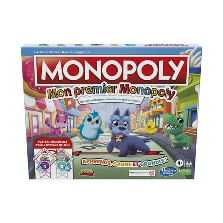 Monopoly - mon premier monopoly - jeu de plateau pour enfants - jeu de societe des 4 ans - version francaise