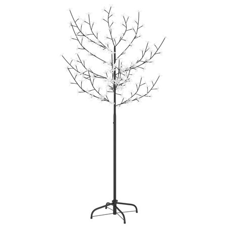 vidaXL Sapin de Noël 120 LED blanc froid Cerisier en fleurs 150 cm