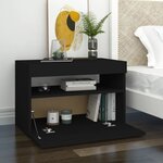 vidaXL Meuble TV avec lumières LED noir 60x35x40 cm