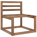 vidaXL Salon de jardin 6 Pièces avec coussins crème Bois de pin imprégné